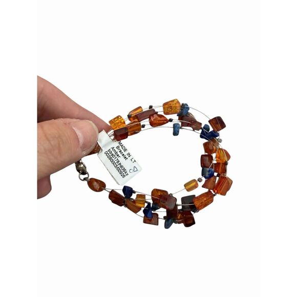 Vintage Floating Baltic amber Bracelet Made In Lithuania New With Tag - Picture 3 of 3
